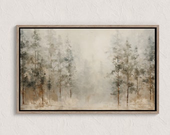 Tableau vintage village d'hiver, scènes d'hiver, paysage d'hiver à imprimer, décoration d'art mural hiver, impression campagne hiver, impressions Cottagecore