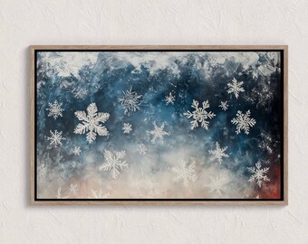Snowflakes Art Prints, Winter Wall Art, Printable Digital Download, Christmas Wall Art, Holiday Decor, Seasonal Artwork, Instant Download