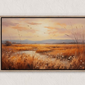 Autumn Landscape Print, Fall Landscape Printable Wall Art, Fall Wall Art, Autumn Vintage Style Oil Painting, Country Farmhouse Print Scene