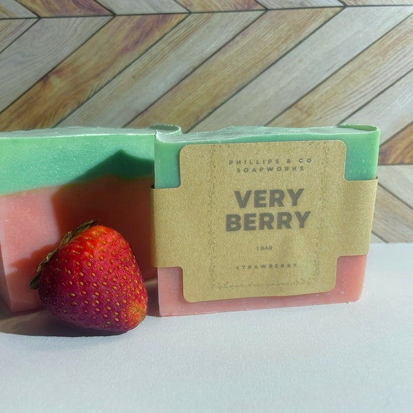 Strawberry Soap Bar | Handmade Soap | Exfoliating | Strawberry | Gifts | Gifts for Her | Gifts for Teens | Most Popular | Soap Bar |