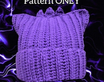 Gengar Beanie | Hat | Adult Size Crochet Pattern ONLY