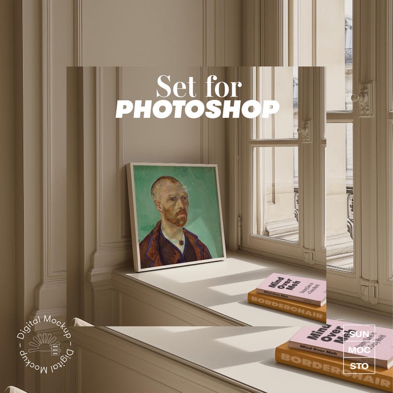Paket med 50 kvadratiska rammockups, retro- och modern konstdisplay, PSD-filer för affischtryck bild 5