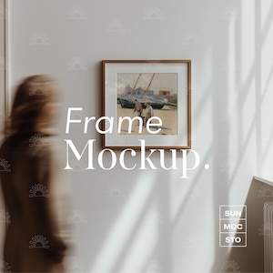 Paket med 50 kvadratiska rammockups, retro- och modern konstdisplay, PSD-filer för affischtryck bild 7