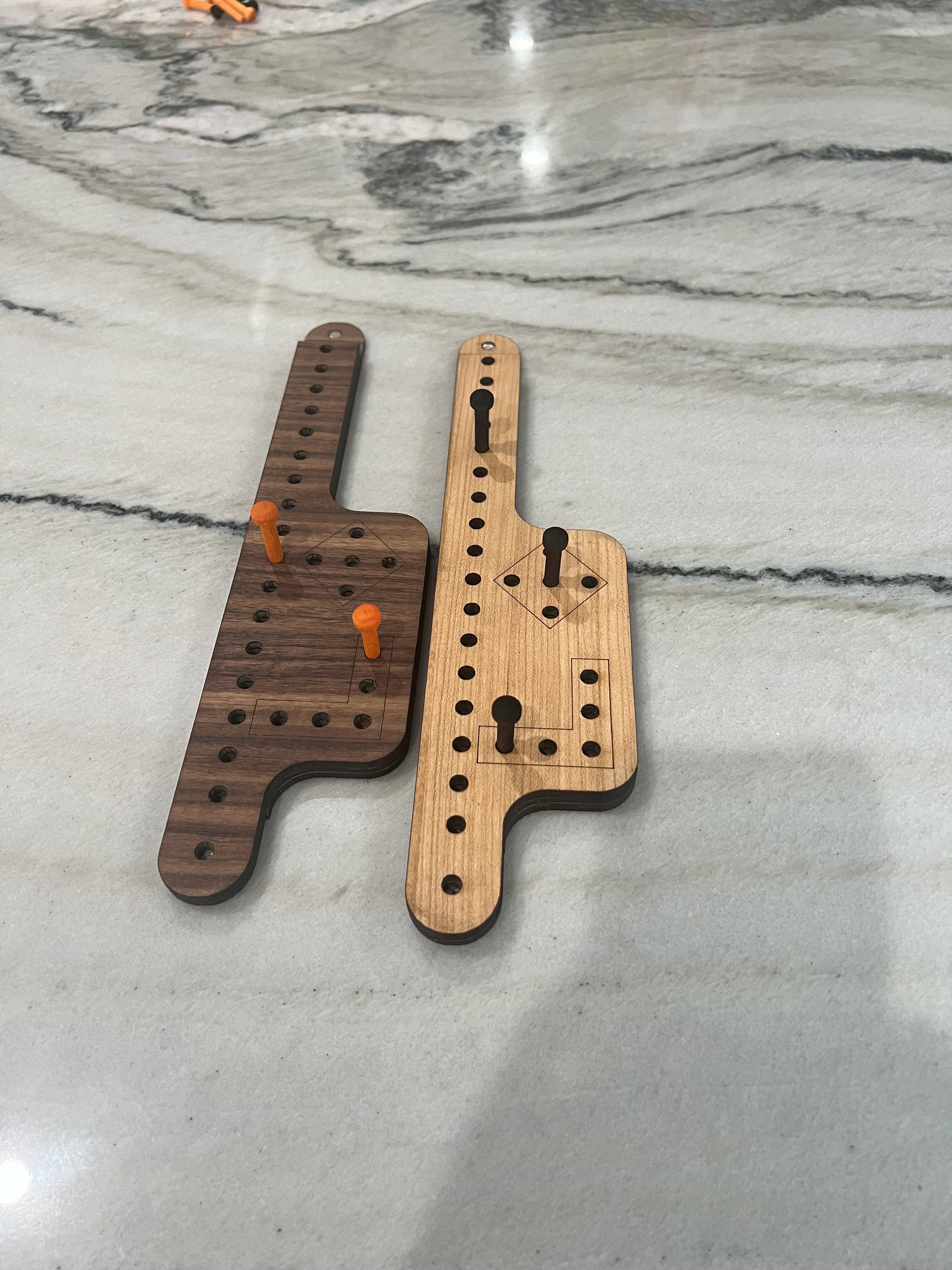 Travel Size Pegs & Jokers Wooden Game With Rules cheat Sheet. Etsy