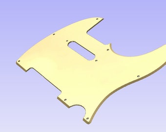 Fender telecaster slagplaat-bestand in de formaten svg, pdf, dxf, crv3d en crv.
