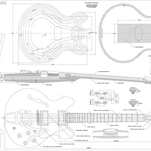 Gibson 365 guitar plans / files. svg/pdf/crv/crv3d