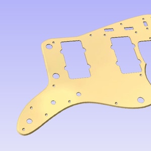 Fender Jazzmaster Pickguard file in the formats svg, pdf, dxf, crv3d, and crv.