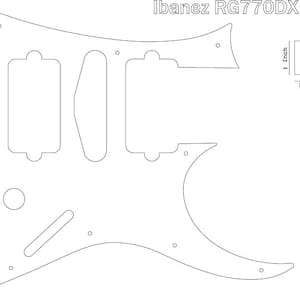 Ibanez RG770DX Scratchplate files svg, dxf, pdf, crv3d and crv