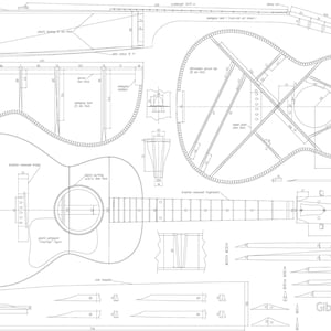 ギターの設計図 ギブソン L-00 スタイル svg/dxf/pdf/crv/crv3d ファイルのダウンロード