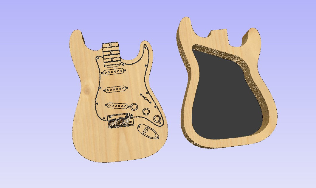 vintage ストラト採寸　スチール　テンプレート Fender Stratocaster Parts / Pick Tray SVG DXF PDF Crv Crv3d Files