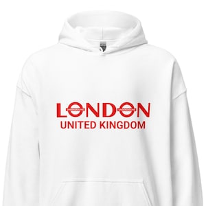 London Underground Hoodie, London Hoodie, England Hoodie, UK Sweater, London Travel Hoodie, London Travel Gifts, London Souvenirs.