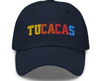 Tucacas Embroidered Cap – Colourful Venezuela Hat, Coastal Style Cap, Venezuelan Souvenir, Tucacas.