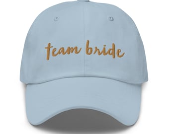 Team Bride Embroidered Hat – Hen Party Cap, Bridesmaid Gift, Bride Squad Hat, Wedding Celebration Accessory, Engagement Party Hats