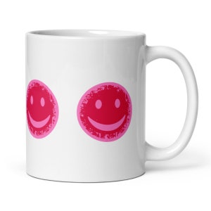 Happy Face Mug, Smile Face Coffee Cup, Smiley Face Coffee Mug, Mug for her, Reminder Mug, Positive Mug, Smiley Face, Happy Vibes Mug