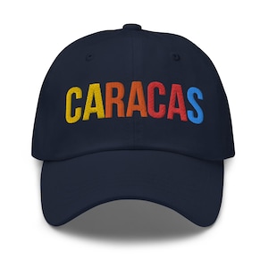 Caracas embroidered Hat, Caracas Cap, Venezuela Cap Caracas Hat, Venezuela Hat.