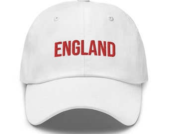England Embroidered Hat Football Fan Cap, Euro Cup Gift, England Travel Souvenir, Adjustable Baseball Hat, Gift for England Supporters, UK.