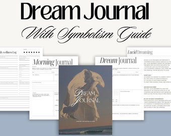 Printable Dream Journal with Spiritual Guide and Journal Prompts | Spiritual Journal | Instant Download | Sleep Journal Dream Meaning Guide