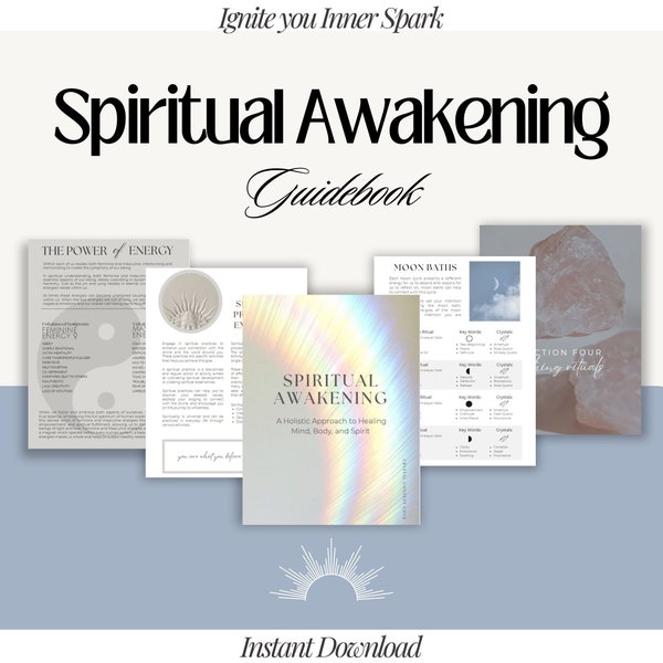 RISVEGLIO SPIRITUALE / Guida alla guarigione energetica con suggerimenti del diario e guida ai cristalli / Download digitale / Con diritti di etichetta privata / dfy, PLR