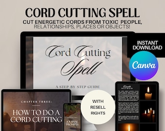 Done For You - Cord Cutting Ritual Spell | Template - Manifesting Guide - Digital Manifestation Download- MRR - PLR Master Resell Rights