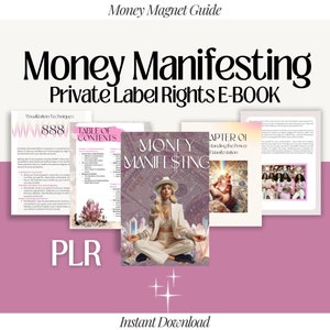 PLR Geld Manifestieren Manifestation Guide mit Eigenmarkenrechten | Fertig für Sie Digitales Produkt zum Weiterverkauf | Geld Magnet Leinwand Vorlage