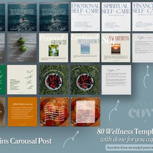 Wellness Instagram Templates for Holistic Coach, Spiritual Coach, Canva ...