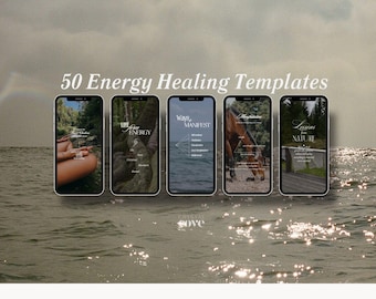 Energy Healing Reel Templates | Spiritual Coach Reels Instagram Reels Wellness Coach Canva Video Template Reiki Healer Holistic Aesthetic