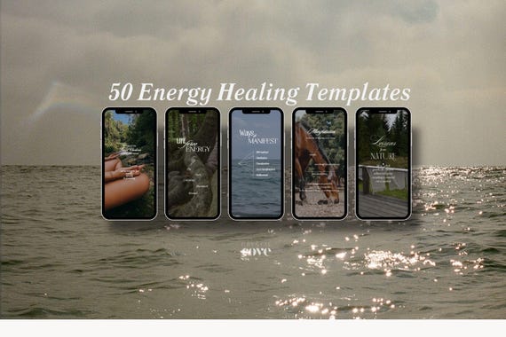 Energy Healing Reel Templates | Spiritual Coach Reels Instagram Reels Wellness Coach Canva Video Template Reiki Healer Holistic Aesthetic
