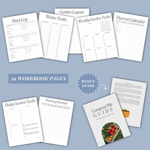 Gardening Printable Bundle | Square Foot Gardening | Plant Spacing Guide | Companion Planting, Vegetable Plant Care, Garden Planning Compost image 6