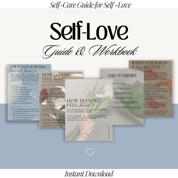 Self Love Workbook with Private Lable Rights | PLR Digital Product | Coaching Lead Magnet | Self Care Guide | Instant Download