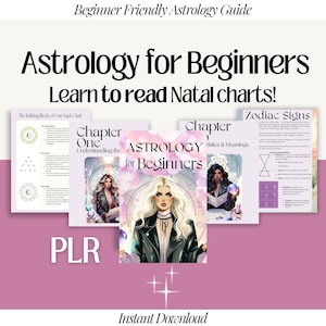 Spiritual PLR Astrology Guide for Beginners, Spiritual Guide with Private Label Rights Editable Template Commercial Use Coaching Lead Magnet