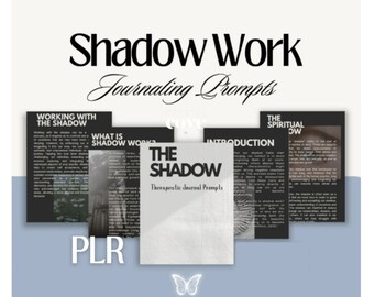 Shadow Work Journal Prompts | PLR Digital Product | Therapy Workbook Commercial Use Therapy Journal Mental Health Lead Magnet  Resell Rights