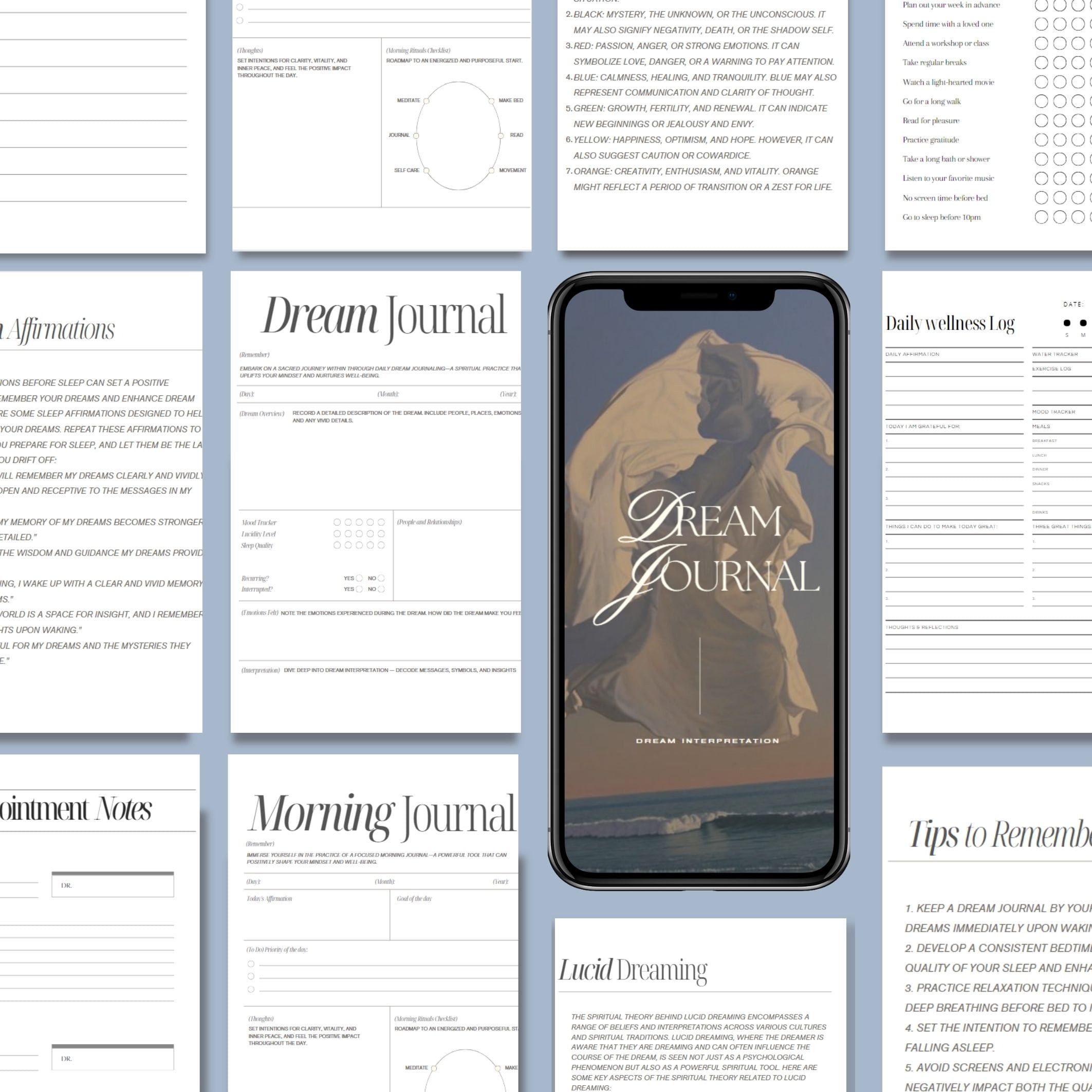 Dream Journal With Spiritual Guide &amp; Journal Prompts | Spiritual PLR Digital Product | Master ...