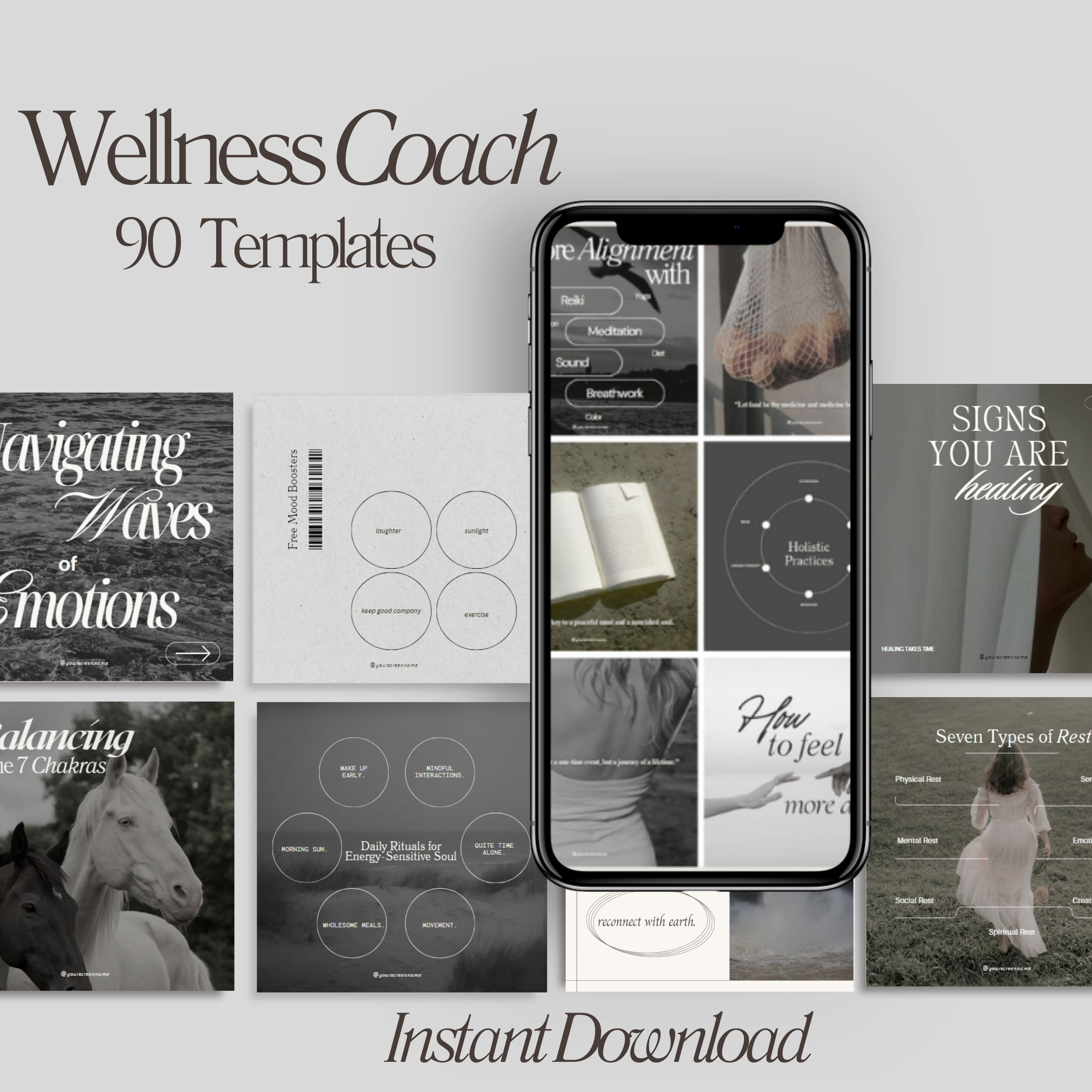 Spiritual Coach Instagram Templates for Holistic Coach, Health Coach ...