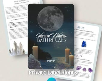 Spiritual PLR Bath Ritual Guide | Holistic Energy Healing PLR Digital Product done for you coaching Editable Template Canva plr ebook resell