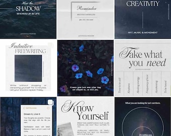 Spiritual Coach Instagram Templates | Inner Child Healing Shadow Work Holistic Coaching Business, Canva Template Editable Social Media Posts
