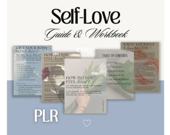 Self Love Workbook with PLR Digital Product | Coaching Lead Magnet Private Lable Rights Master Resell Self Care Guide Instant Download