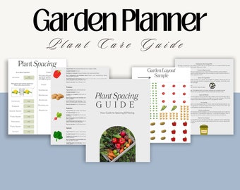 Paquete imprimible de jardinería / Jardinería en pies cuadrados / Guía de espaciado de plantas / Cultivos complementarios, Cuidado de vegetales, Planificación del jardín con compost