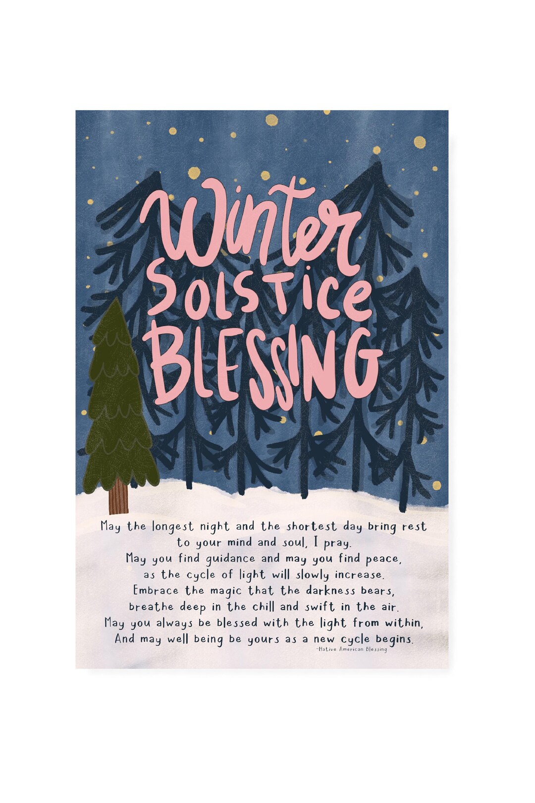 Winter Solstice Blessing 4x6 Postcard Etsy