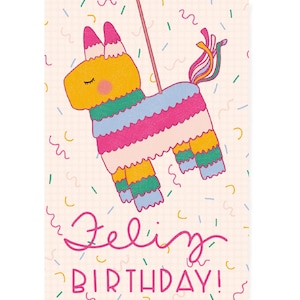 Carte postale Feliz Birthday Piñata 4 x 6