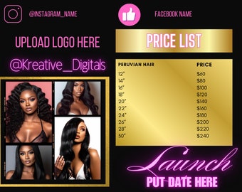 New Hair Business Launch Simple Template