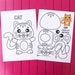 Printable Cut and Paste Cat Craft, Paper Animal, Build a Cat, Create ...