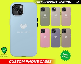 Personalized iPhone 17 Case Personalized Phone Case Custom Heart F Designer Phone Case Custom iPhone 16 Case Personalized Phonecase
