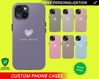 Personalized iPhone 17 Case Personalized Phone Case Custom Heart E Designer Phone Case Custom iPhone 16 Case Personalized Phonecase
