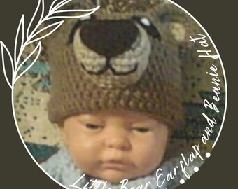 Little Bear Beanie and Earflap Hat Pattern