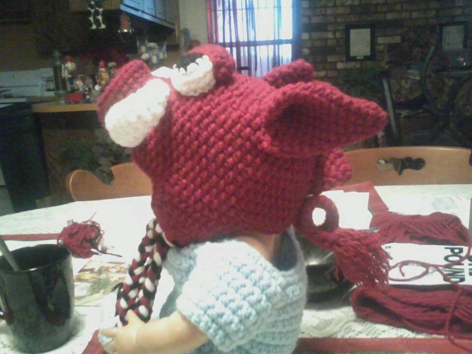 Amigurumi Razorback Pattern Razorback Earflap and Beanie Hat Pattern - Etsy
