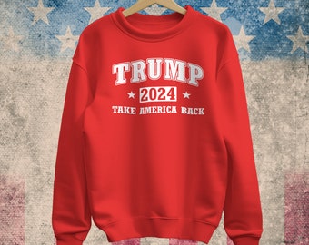 Sudadera Trump, Trump 2024, Sudadera Pro Trump, Camisa Pro América, Camisa Republicana Regalos Republicanos Regalos Patrióticos Camisa de Bandera Americana