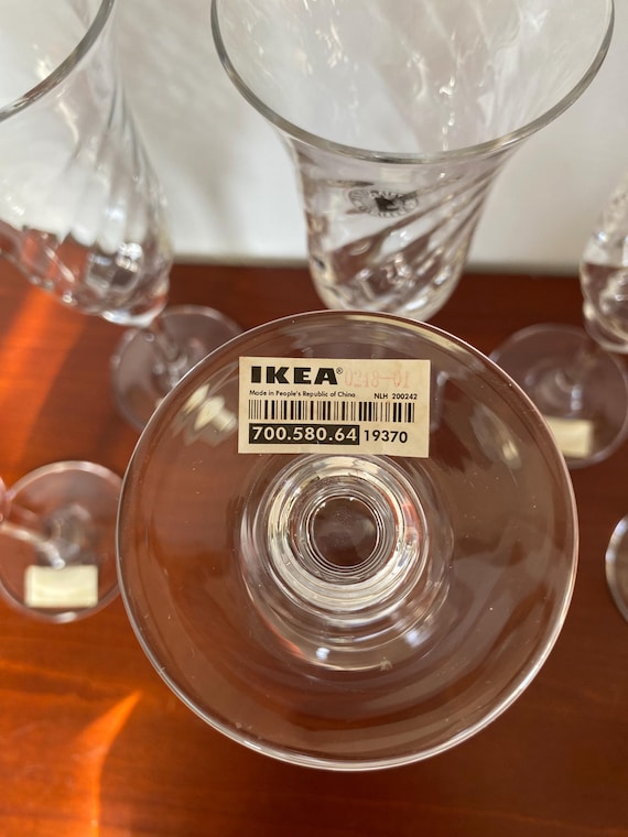 Ikea Champagne Glasses. Set of 6 Hand Made Quality. Discontinued From 2008  - Etsy