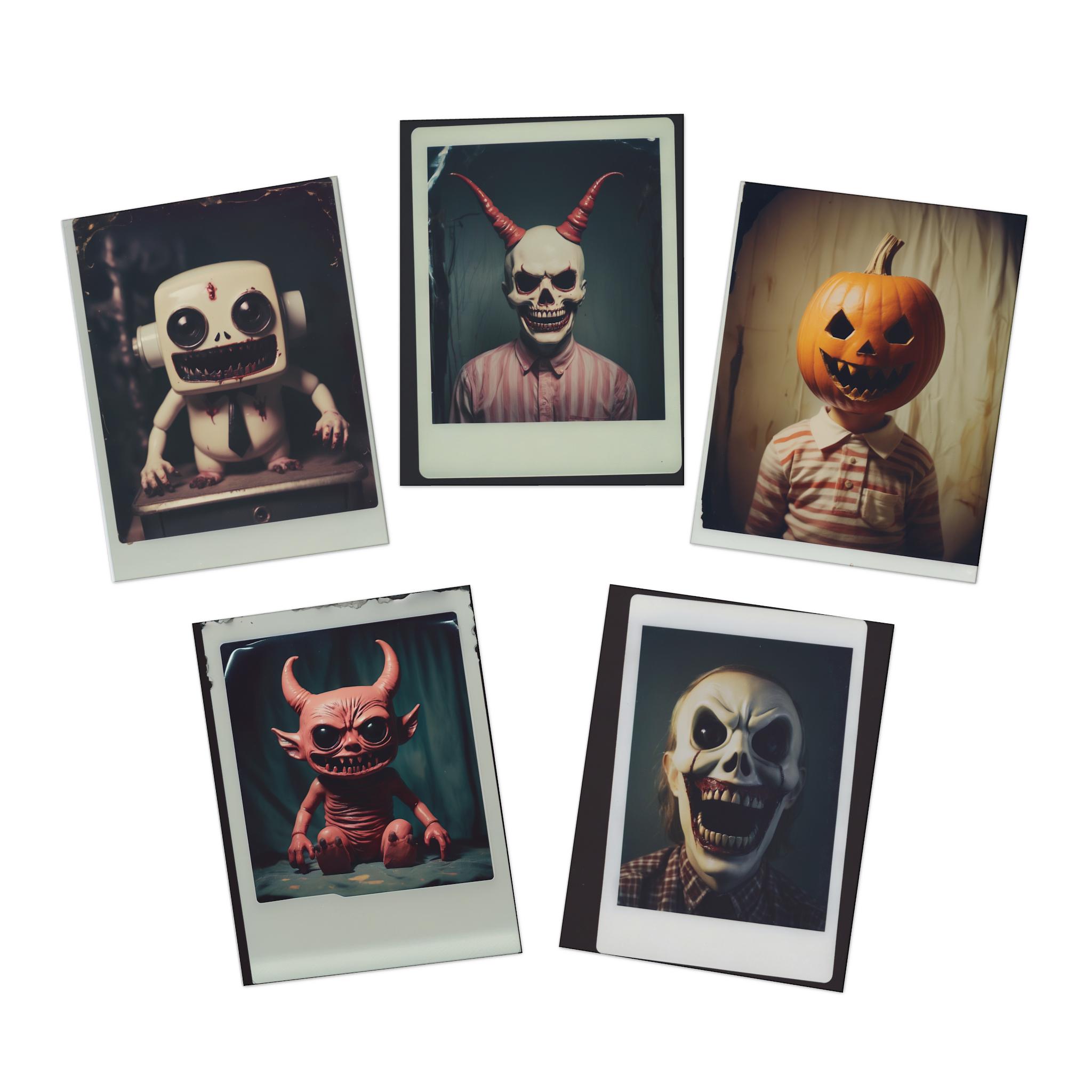 Flash Monster Scary Horror Halloween Note Cards Multi-design Greeting ...