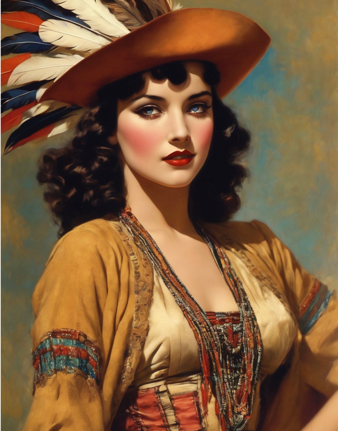 French Apache Dancer Pin up Girl Jigsaw Puzzle Etsy