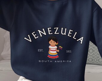 Sudadera de Venezuela, sudadera con capucha de Venezuela, souvenir de Venezuela, regalo de Venezuela, camiseta de Venezuela, suéter de Venezuela, camisa de Venezuela, Venezuela